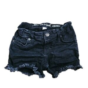 Cat & Jack Black Short Ultimate Stretch Shorts - Girls Size XS 4/5 #7